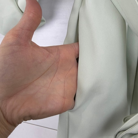 Babaton Aritzia KAHLO AQUA ESSENCE Jacket WOMEN XXS DRAPEY TIE ROBE BLAZER - Picture 6 of 11